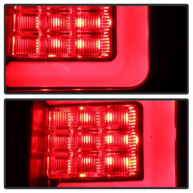 FR SPORT Spyder 07-10 Jeep Grand Cherokee Light Bar LED Tail Lights - Black ALT-YD-JGC07V2-LB-BK...