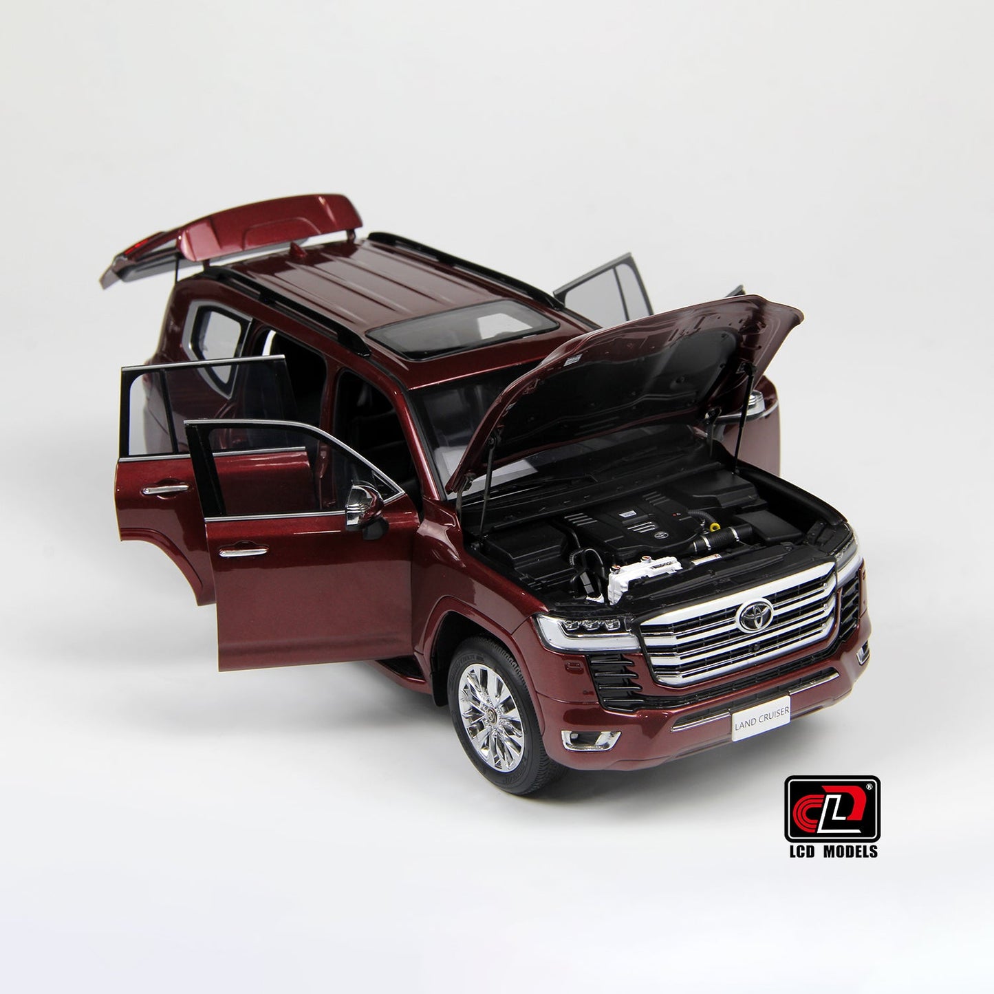 LCD Toyota Land Cruiser 300-ZX Dark Red 1:18