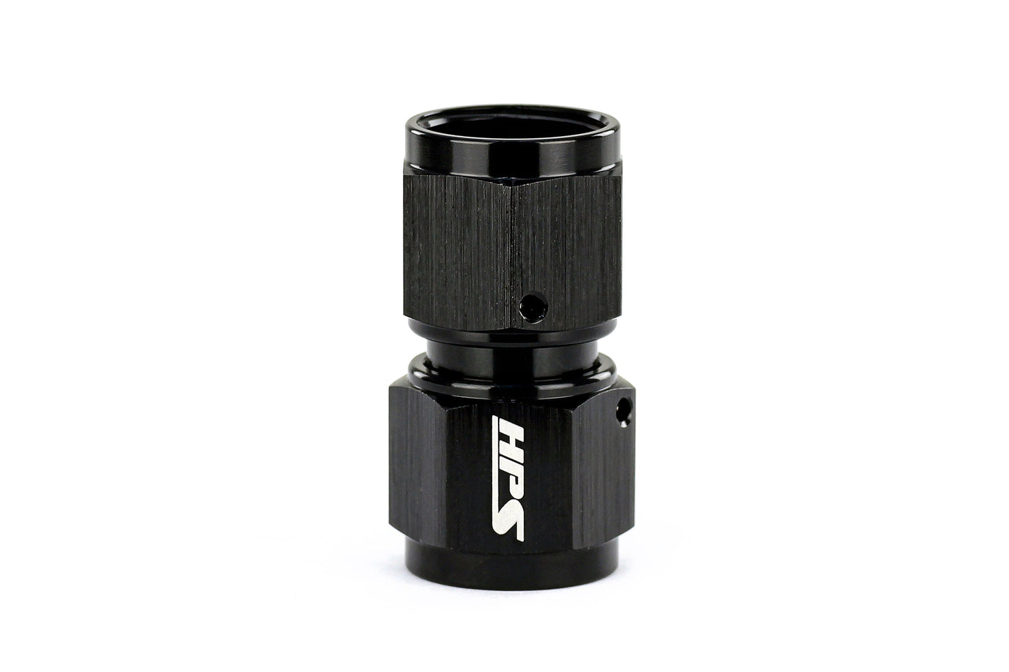 HPS Performance Products AN Female to Female Swivel Coupling Adapter, Aluminum, Black