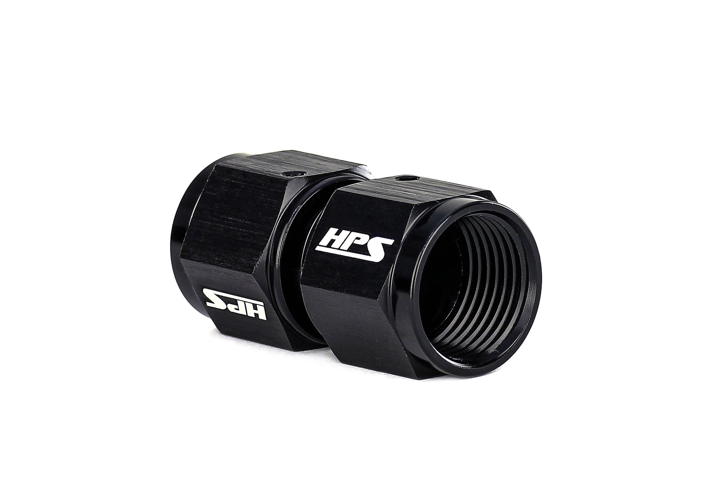 HPS Performance Products AN Female to Female Swivel Coupling Adapter, Aluminum, Black