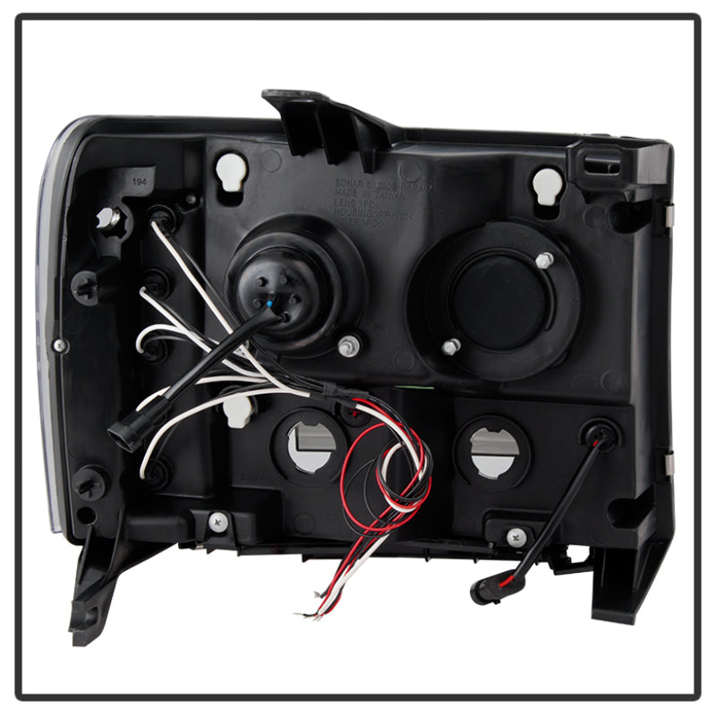 FR SPORT Spyder GMC Sierra 1500/GMC Sierra Denali 08-13 Projector LED Halo- LED Blk...