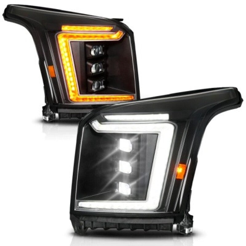 ANZO 15-20 GMC Yukon (Incl XL - Factory Halogen Models) Full LED Proj Headlights Black - Pass. Side 111635X-R