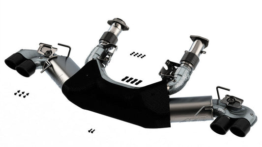 FR SPORT Borla 2020 Chevrolet Corvette C8 6.2 ATAK 3in Exhaust System Dual Round Rolled A/C Black...