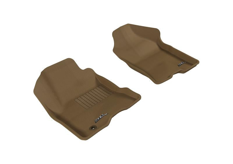 3D MAXpider 2008-2011 Ford Focus Kagu 1st Row Floormat - Tan L1FR01611502