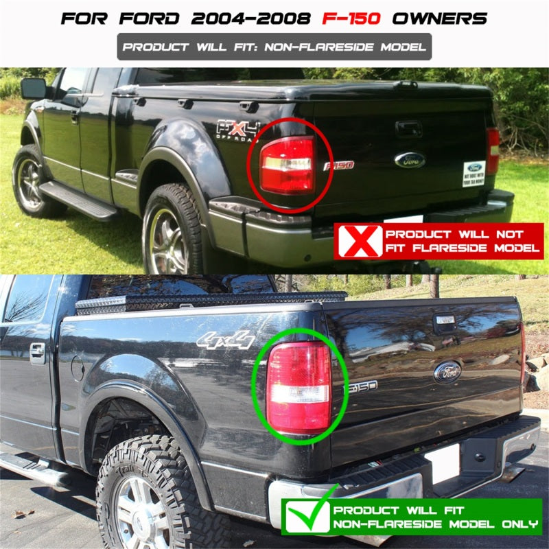 FR SPORT SPYDER Xtune Ford F150 Styleside 04-08 (Not Fit Heritage & SVT) LED Tail Lights Smoke...