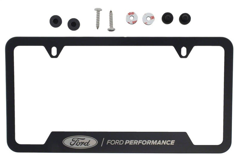 Ford Racing Stainless Steel Ford Performance License Plate Frame - Black M-1828-SS304BK