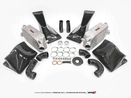 FR SPORT AMS Performance 13-15 Porsche 911 Turbo/Turbo S (991.1) Alpha Intercooler Kit w/Carbon...