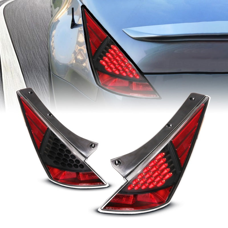 Anzo 2003-2005 Nissan 350Z LED Tail lights Black