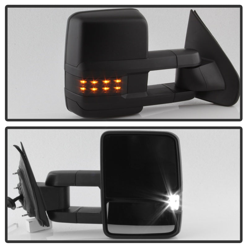 SPYDER xTune Chevy Silverado 14-16 Heated Smoke LED Signal Telescoping Mirrors MIR-CSIL14S-G2-PWH-SM-SET 9936739