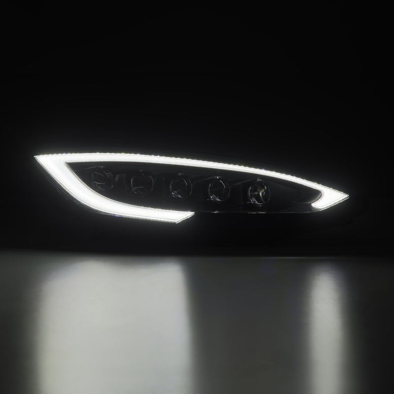 AlphaRex 12-21 Tesla Model S NOVA-Series LED Proj Headlights Blk w/Activtn Light & Seq.Sig / SB DRL 880877