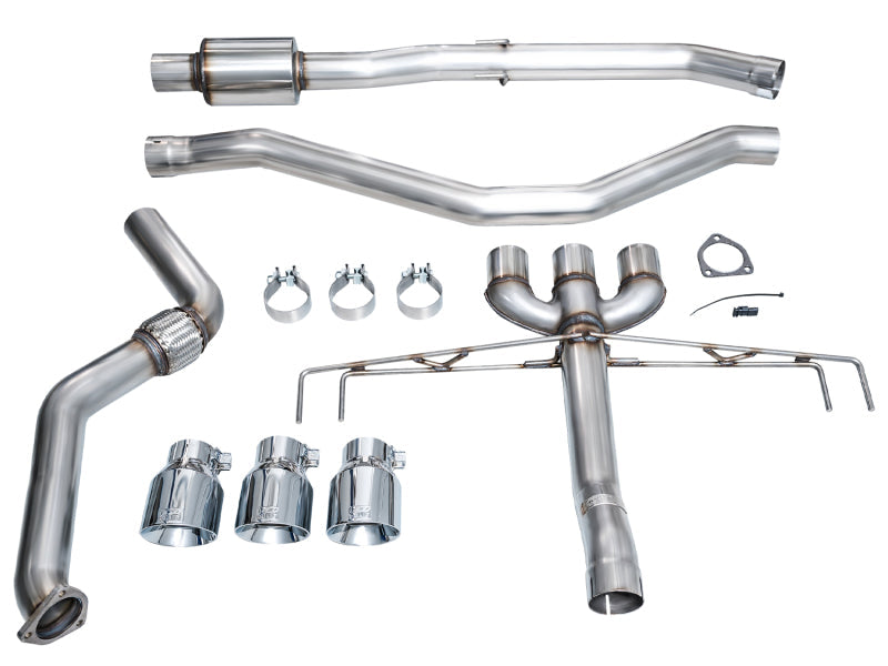 AWE Tuning 2024 Acura Integra Type S DE5 FWD Track Edition Exhaust w/ Triple Chrome Silver Tips 3020-52335