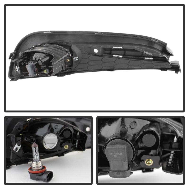 Spyder Honda Civic 2013-2014 4dr OEM Fog Light W/Switch Clear FL-HC2013-4D-C 5077745