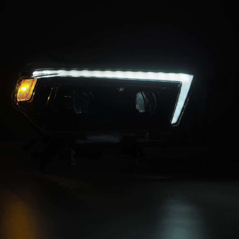 FR SPORT AlphaRex 10-13 Toyota 4Runner LUXX LED Proj Headlights Plank Style Alpha Black w/Seq...