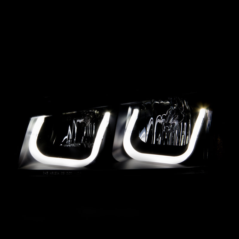 Anzo 2003-2006 Chevrolet Silverado 1500 Projector Headlights w/ U-Bar Black