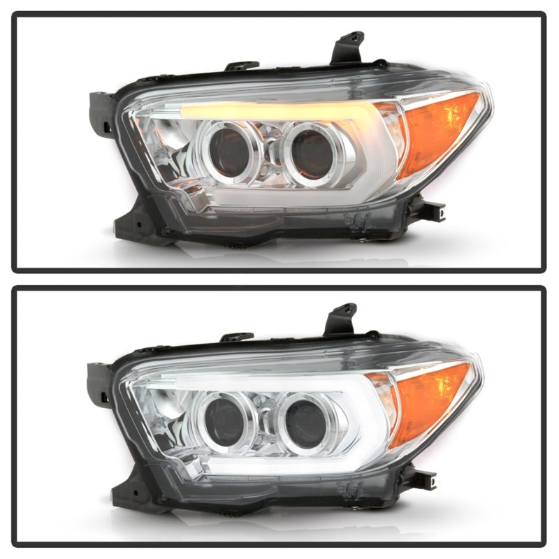 FR SPORT Spyder Signature Toyota Tacoma 16-18 (SR5 Model) Projector Headlights- Chrome...