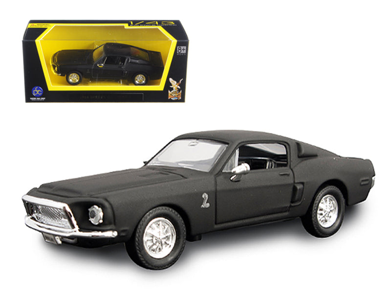 Rapid Vehicles 1968 Ford Mustang Shelby GT500 KR Matt Black 1/43 Diecast Model Car by Road...