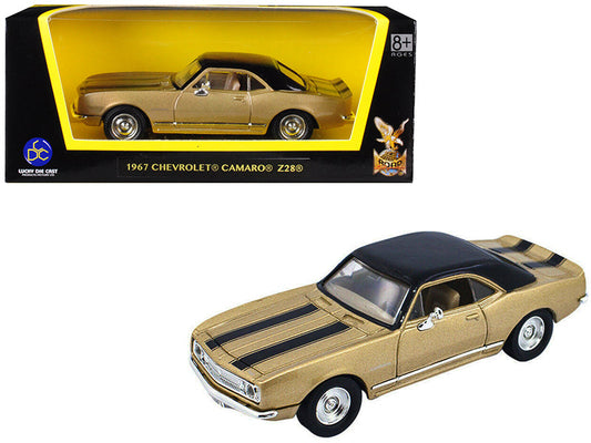 Rapid Vehicles 1967 Chevrolet Camaro Z-28 Gold with Black Stripes and Black Top 1/43 Diecast...
