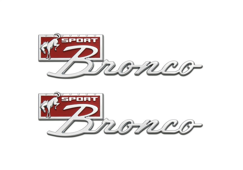 Ford Racing Bronco Sport Script Fender Badge Kit M-1447-BSPRT