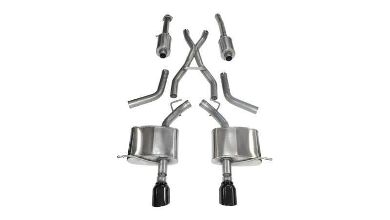 Corsa Performance Sport Dual Rear Cat-Back Exhaust 11-14 Dodge Durango 5.7L V8 Black