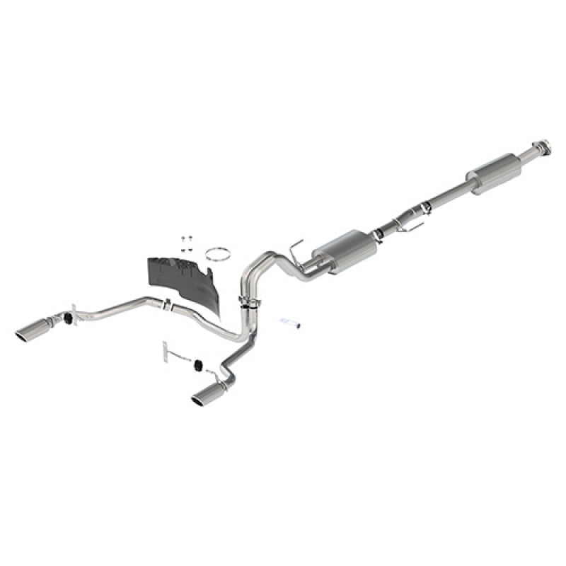 FR SPORT Ford Racing 21-22 F-150 2.7L/3.5L/5.0L Rear Exit Sport Exhaust - Chrome Tips M-5200-FSCR...