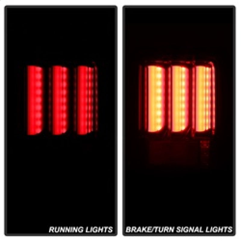 Spyder 07-16 Jeep Wrangler Version 2 Light Bar LED Tail Lights - Red Clear (ALT-YD-JWA07V2-LBLED-RC) 5084798