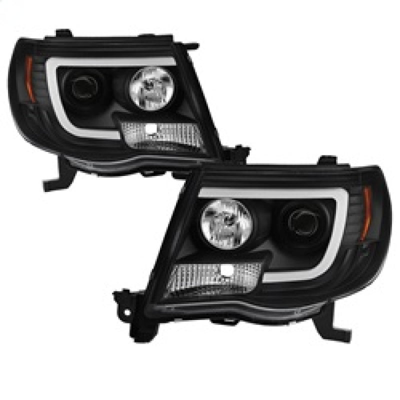 FR SPORT Spyder Toyota Tacoma 05-11 Projector Headlights - Light Bar DRL - Black...