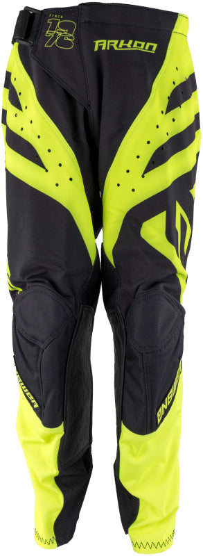 Answer 24 Arkon Nitrus Pants Black/Hyper Acid Youth Size - 16 442643