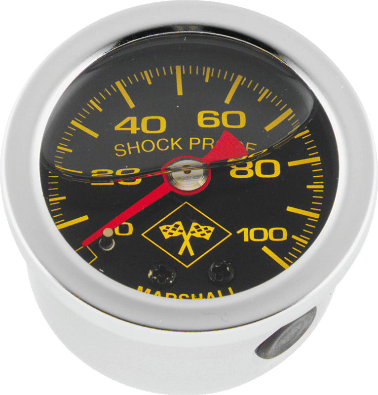 Bikers Choice 0-100 PSI Oil Pressure Gauge Black Face Stainless Bezel Liquid Filled Universal Custom 496458