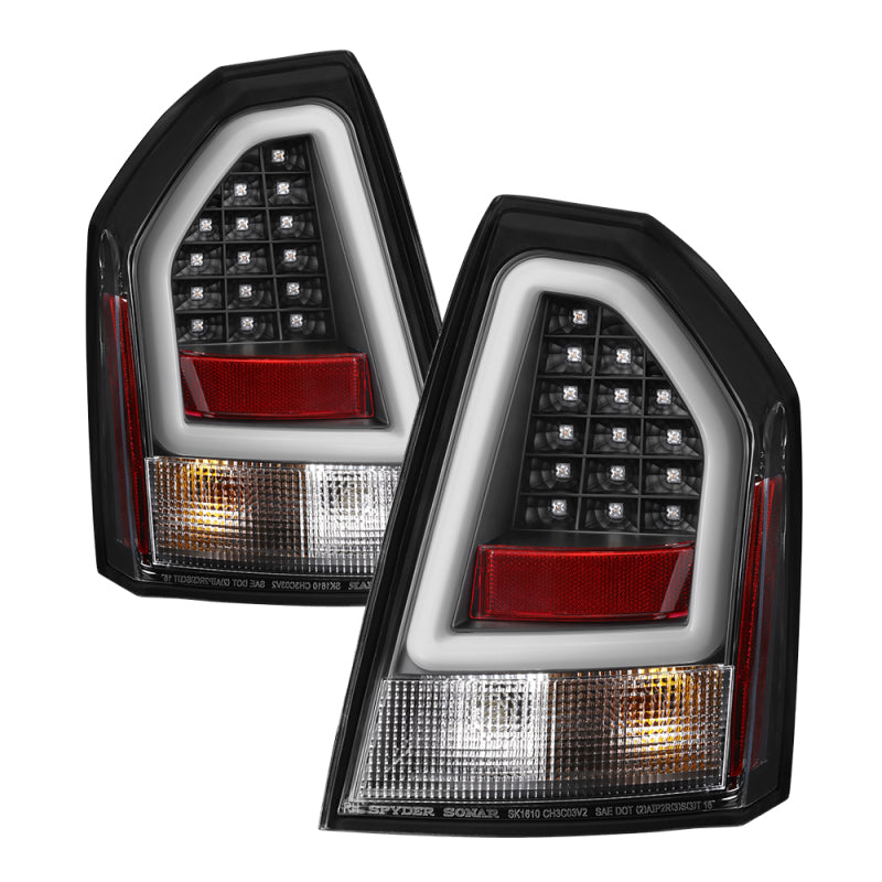 FR SPORT Spyder Chrysler 300C 05-07 V2 Light Bar LED Tail Lights - Black ALT-YD-C305V2-LED-BK...