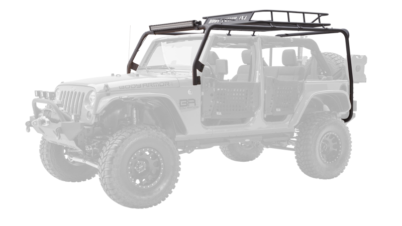 FR SPORT Body Armor 4x4 07-18 Jeep Wrangler JK 2/4 Door Cargo Roof Rack Box 1 Of 2 JK-6124-1