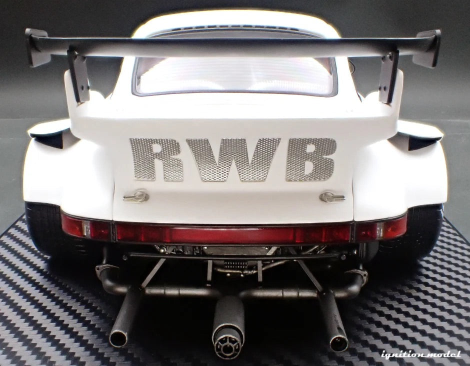 Ignition-Model Porsche 911 RWB 930 Matte White w/ Work S1 Wheels 1:18