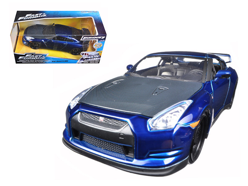 Rapid Vehicles Brian's 2009 Nissan GTR R35 Blue "Fast & Furious 7" Movie 1/24 Diecast Model Car...