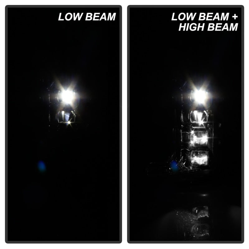 FR SPORT Spyder Ford F-250/F-350/F450 17-18 Full LED Headlights Black PRO-YD-FS17HALAP-SEQ-C...