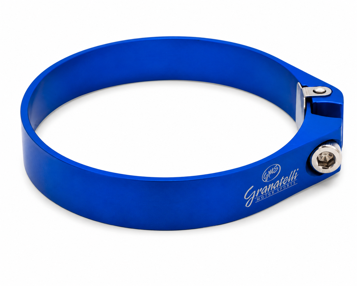 Granatelli Blue Anodized Billet Aluminum Hose Clamp 84.5mm–86.5mm (Approx. 3.32"–3.40") – 971300B