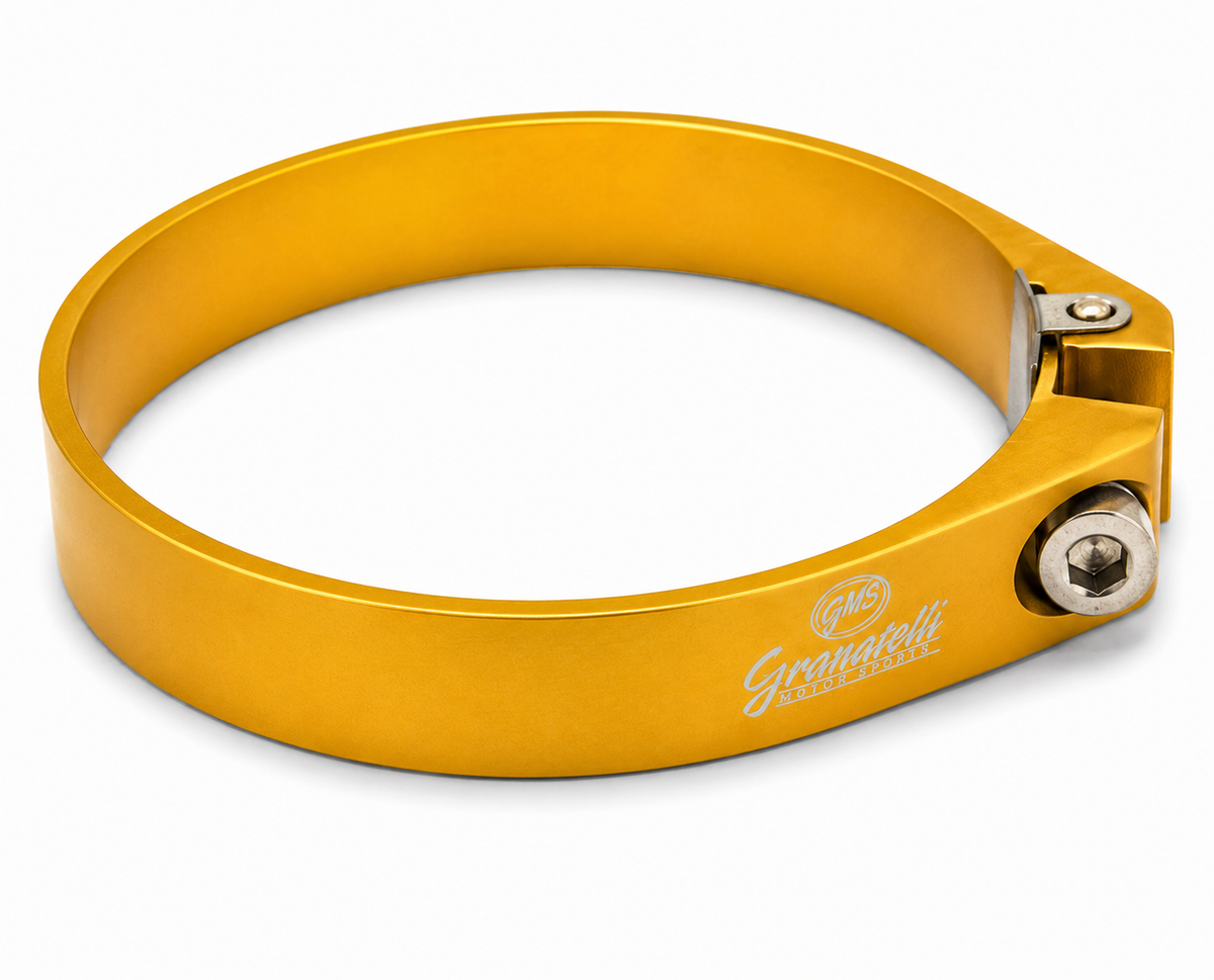 Granatelli Gold Anodized Billet Aluminum Hose Clamp 84.5mm–86.5mm (Approx. 3.32"–3.40") – 971300G