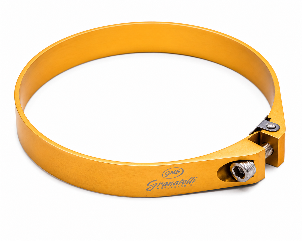 Granatelli Gold Billet Aluminum Hose Clamp 109.6mm–111.6mm (Approx. 4.31"–4.39") – 971400G