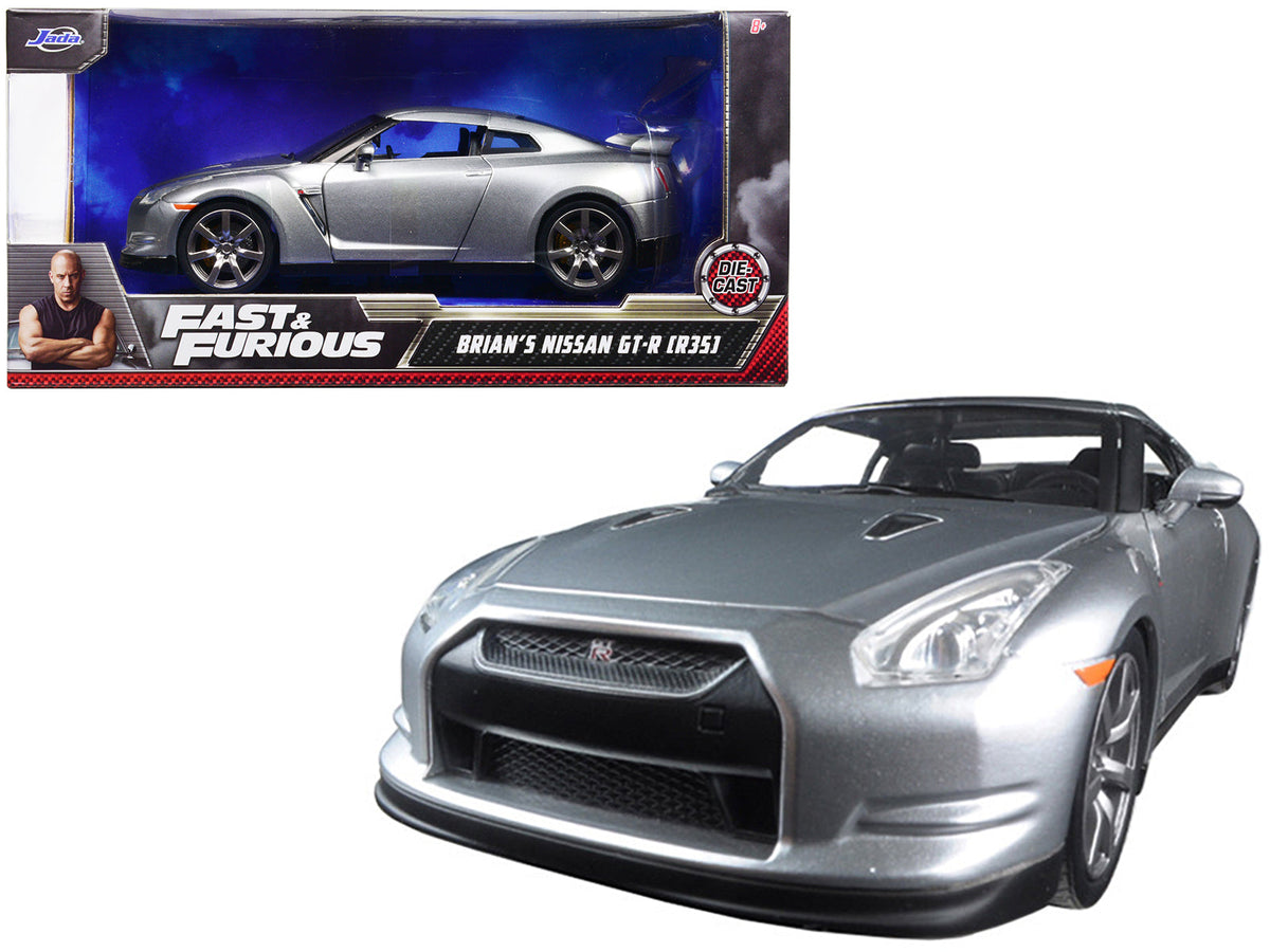 Rapid Vehicles Brian's Nissan GT-R (R35) Silver "Fast & Furious" Movie 1/24 Diecast Model Car by...