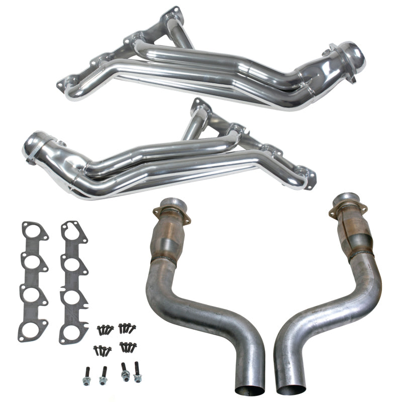 BBK 09-24 Dodge Challenger/Charger 5.7L 1-3/4in Headers w/High Flow Catted Mid Pipe (Silver Ceramic) 40464