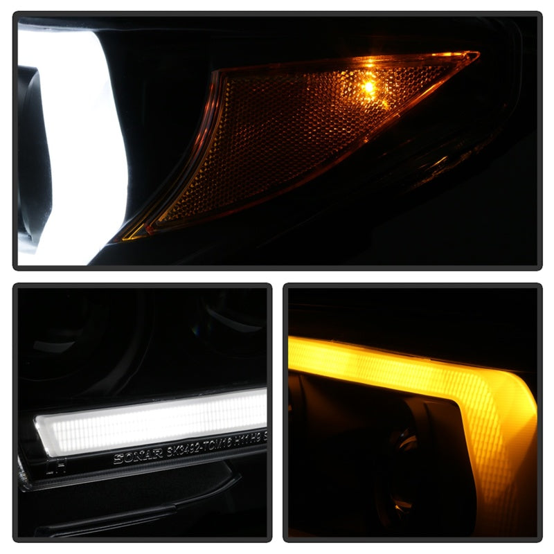 Spyder 16-18 Toyota Tacoma Projector Headlights - Seq LED Turn - Black - PRO-YD-TT16-LB-BK 5085818