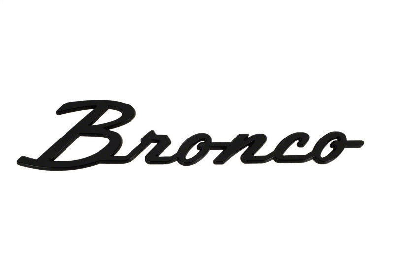 Ford Racing 21-24 Bronco Classic Script Fender Badge Kit - Gloss Black M-1447-BSGS