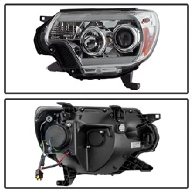 Spyder Toyota Tacoma 12-16 Projector Headlights Light Bar DRL Chrome PRO-YD-TT12-LBDRL-C 5081704