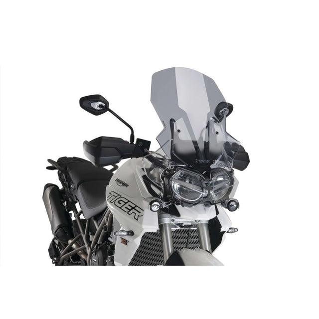 Smoke Touring Windshield w/Visor - 9614H for 2018-2020 Triumph Tiger Explorer 1215 XCA and 2018-2020 Triumph Tiger Explorer 1215 XCX Motorcycles