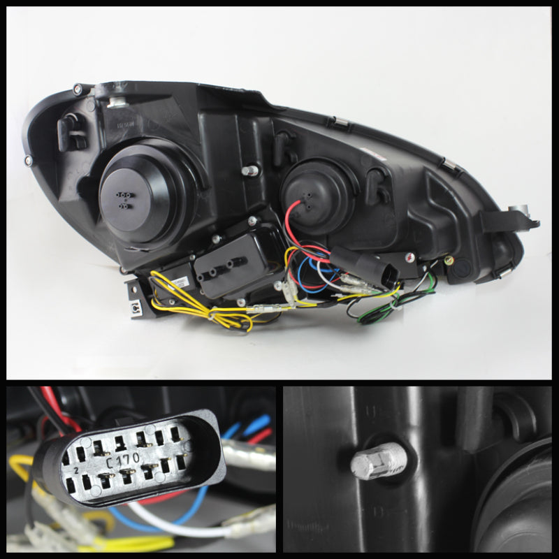 Spyder Mercedes Benz W204 C-Class 12-13 Projector Halogen Model- DRL Chrm PRO-YD-MBW20412-DRL-C 5074256