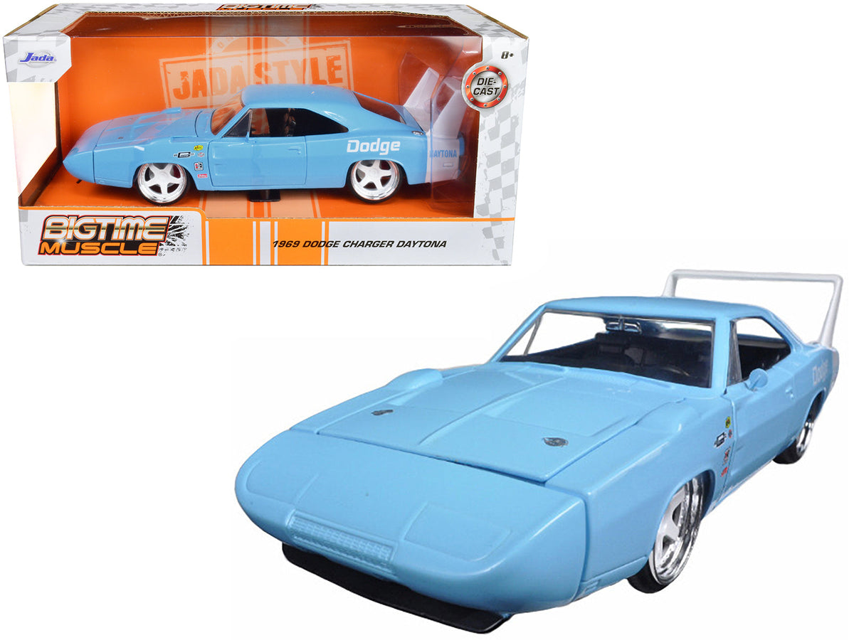 Rapid Vehicles 1969 Dodge Charger Daytona Light Blue with White "Bigtime Muscle" Series 1/24...