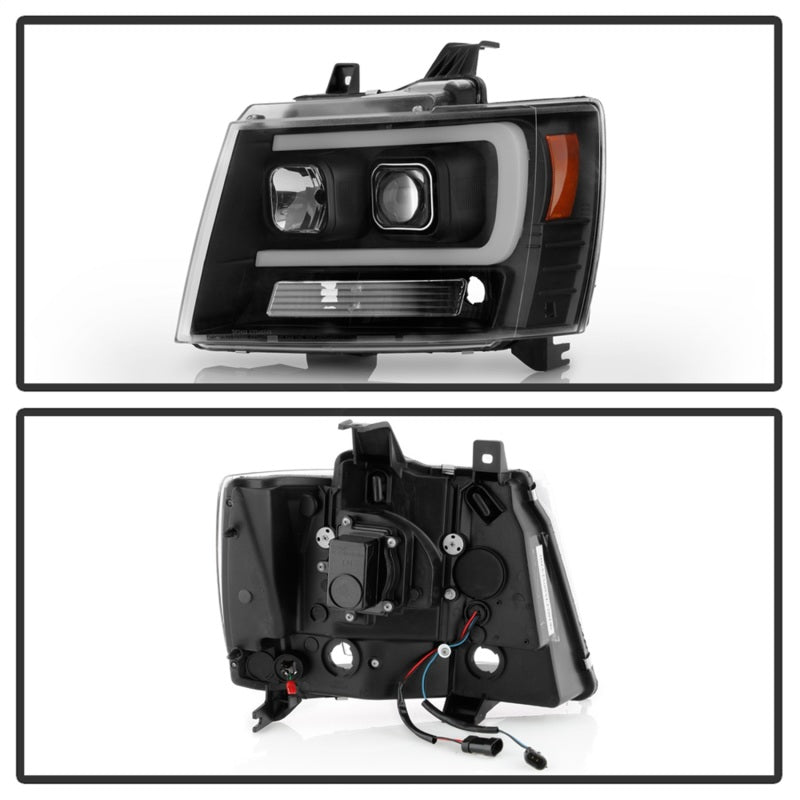 FR SPORT Spyder Chevy Suburban 1500/2500 07-14 Tahoe 07-14 LED Headlights Black...