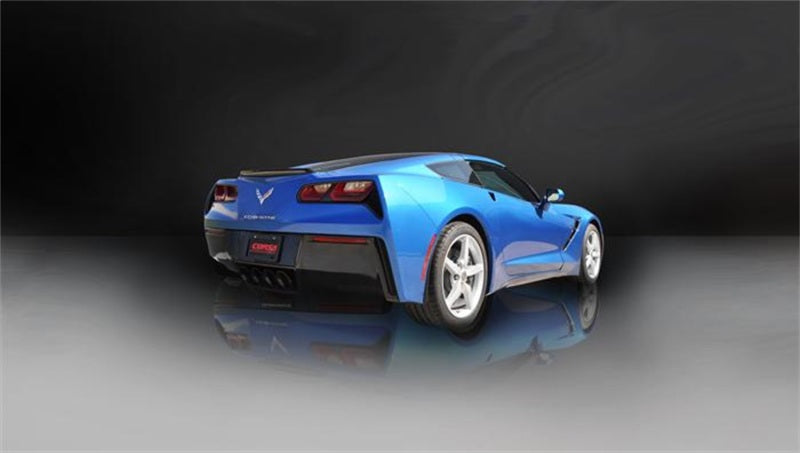 Corsa Performance 2015 Chevy Corvette Z06 3" Axle Back Exhaust, Black Quad 4.5" Tips
