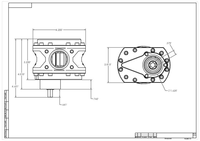 FR SPORT Aeromotive Spur Gear Fuel Pump - 3/8in Hex - .750 Gear - Steel Body - 16gpm 11157 - View 3