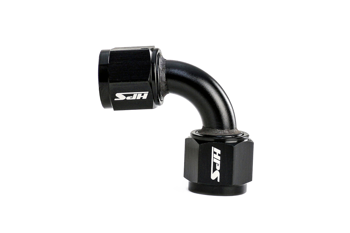 HPS Performance Products AN Female to Female Swivel Coupling Adapter, Aluminum, Black