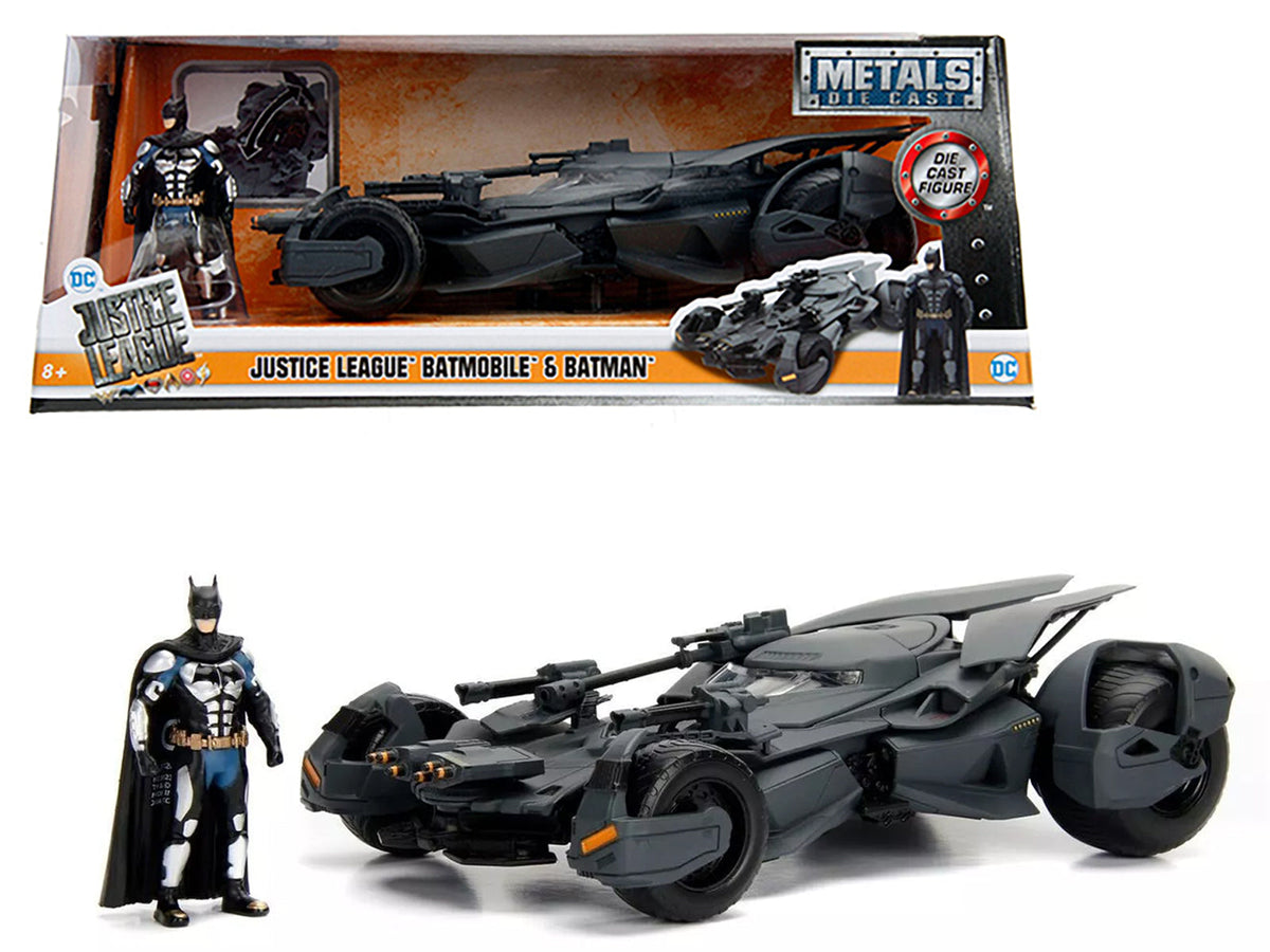 Rapid Vehicles 2017 Justice League Batmobile with diecast Batman Figure 1/24 Diecast Model Car by...
