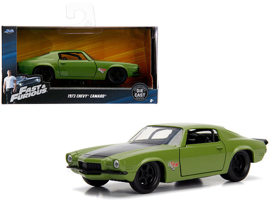 Rapid Vehicles Dom's 1973 Chevrolet Camaro "F-Bomb" Matt Green with Black Hood Stripe "Fast &...